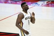 Zion Williamson (#1) of the New Orleans Pelicans.